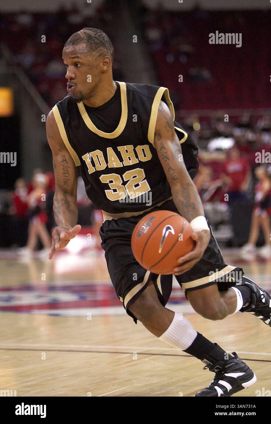 12 janvier 2008..Idaho Junior Jordan Brooks dans le match avec Fresno State au Save Mart Center de Fresno, CA. Fresno State a remporté le match, 69 à 53.(image de crédit : © Phil Hawkins/Cal Sport Media) Banque D'Images