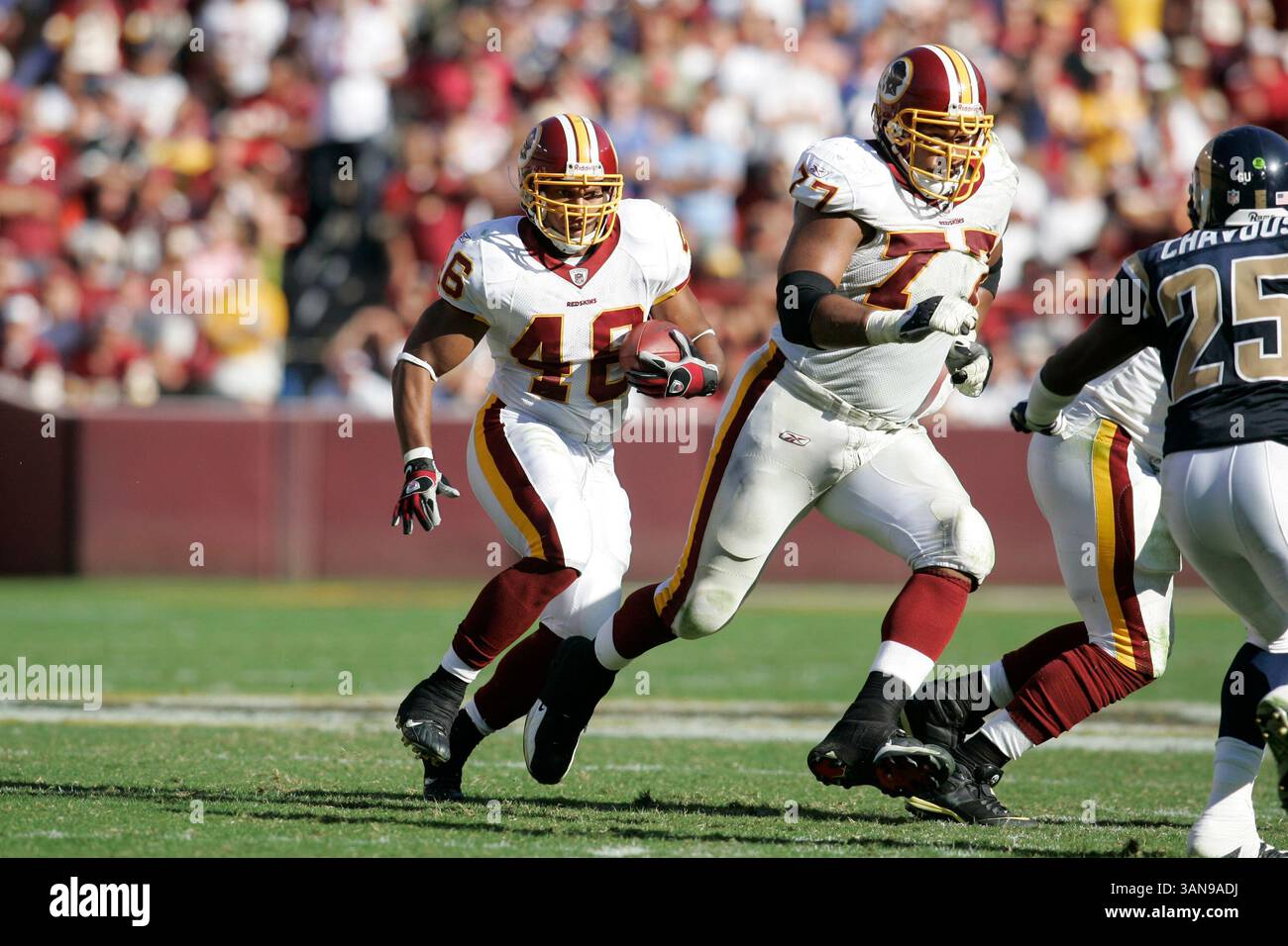 12 octobre 2008 - Landover, Maryland..Washington Redskins Running back Ladell Betts en action contre les nouveaux Louis Rams. Louis Rams a battu les Redskins de Washington 19-17 au Fedex Field à Landover, Maryland...photo Â© Eric Espada/CSM (crédit image : © Cal Sport Media/ZUMA Press) Banque D'Images