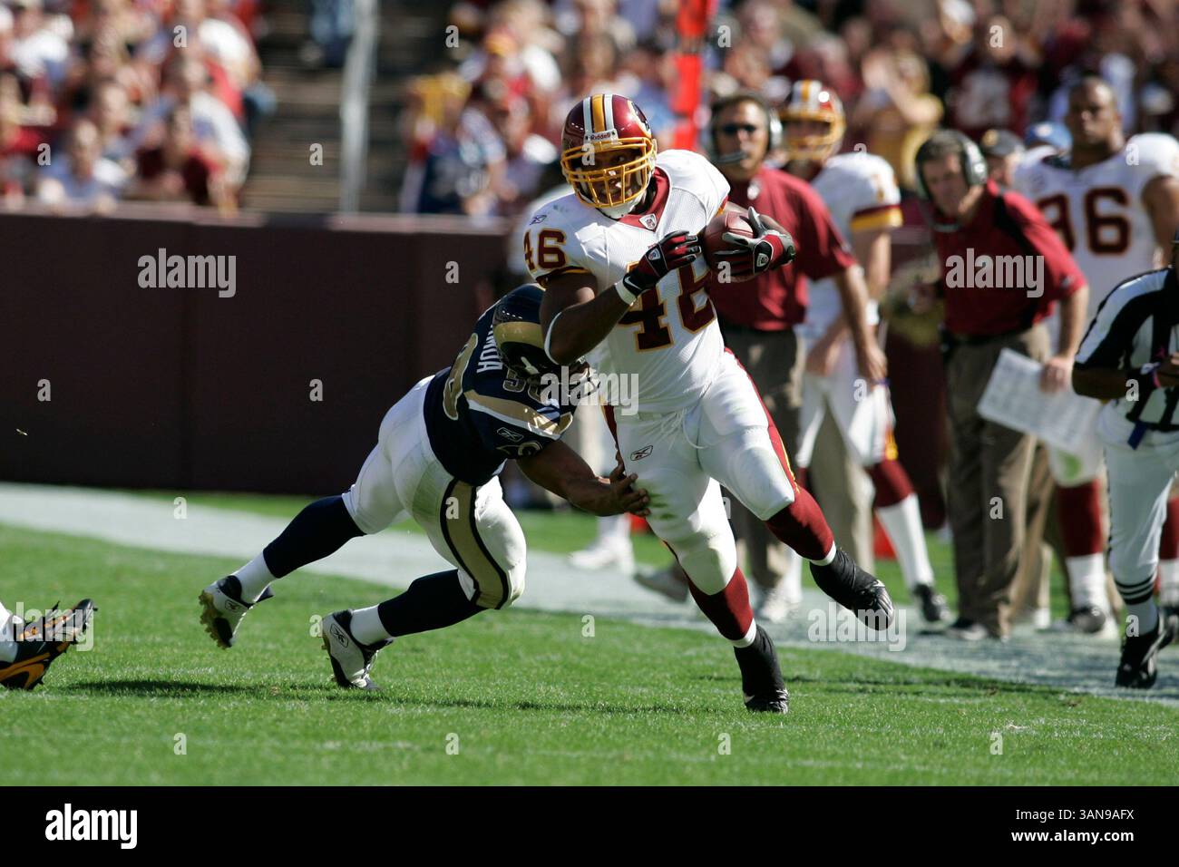 12 octobre 2008 - Landover, Maryland..Washington Redskins Running back Ladell Betts en action contre les nouveaux Louis Rams. Louis Rams a battu les Redskins de Washington 19-17 au Fedex Field à Landover, Maryland...photo Â© Eric Espada/CSM (crédit image : © Cal Sport Media/ZUMA Press) Banque D'Images