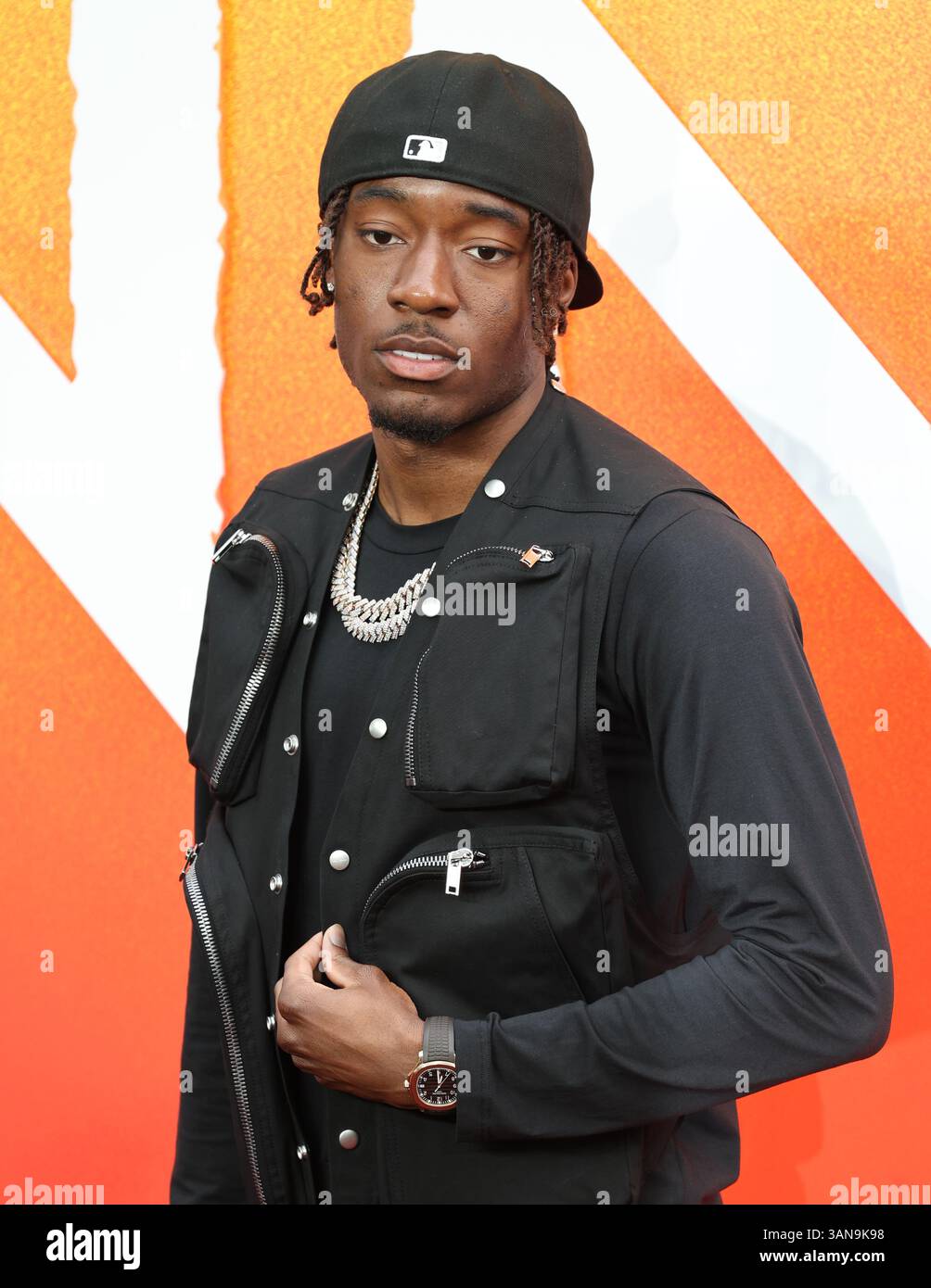 LONDRES, ANGLETERRE - 14 AVRIL 2025 : Noni Madueke assiste à Sinners European Premiere, Londres, Angleterre. . (Photo de 李世惠/Voir Li/Picture Capital) crédit : Voir Li/Picture Capital/Alamy Live News Banque D'Images