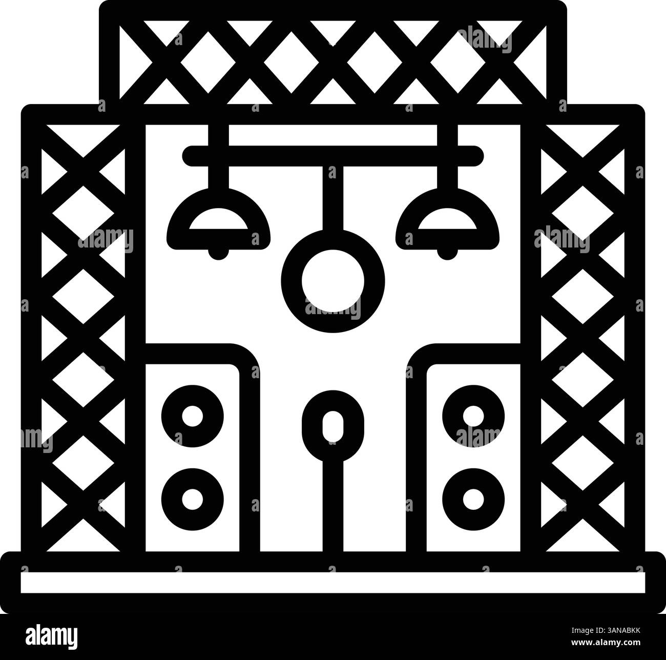 Icône pour concert, performance Illustration de Vecteur