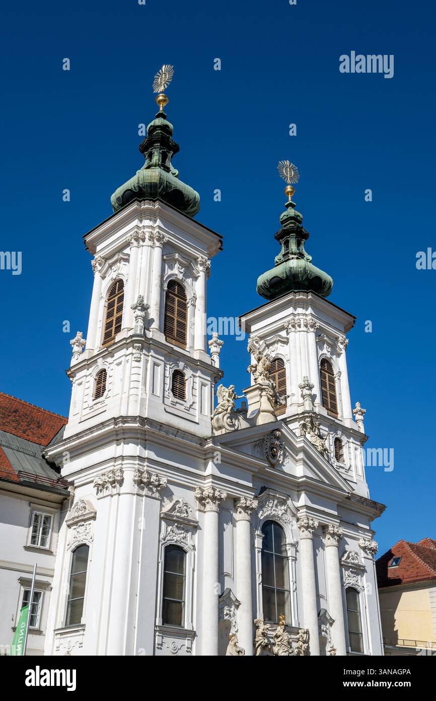 Église Minoritenkirche, Graz, Styrie, Autriche Banque D'Images