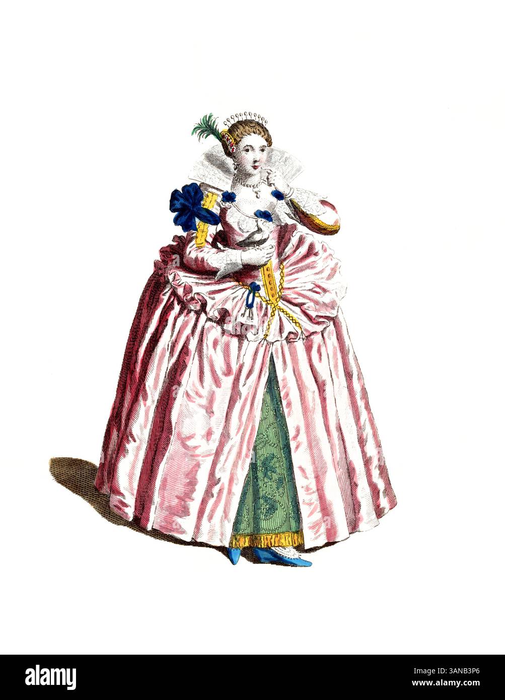 Vêtements historiques, histoire de la mode, Elizabeth I, Elizabeth I, en fait Elizabeth Tudor, egalement la Vierge reine, la Vierge reine (7 septembre 1533 – 24 mars 1603), était reine d'Angleterre et d'Irlande du 17 novembre 1558 jusqu'à sa mort, reproduction restaurée numériquement d'un original du XVIIIe/XIXe siècle, date exacte inconnue Banque D'Images