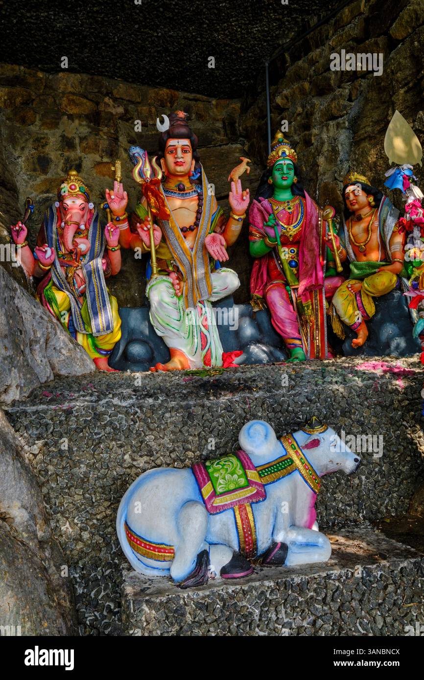 Sri Lanka, Ceylan, Province de l'Est, la Côte Est, Trincomalee, temple hindou de Konesvaram Kovil, Swami Rock Banque D'Images