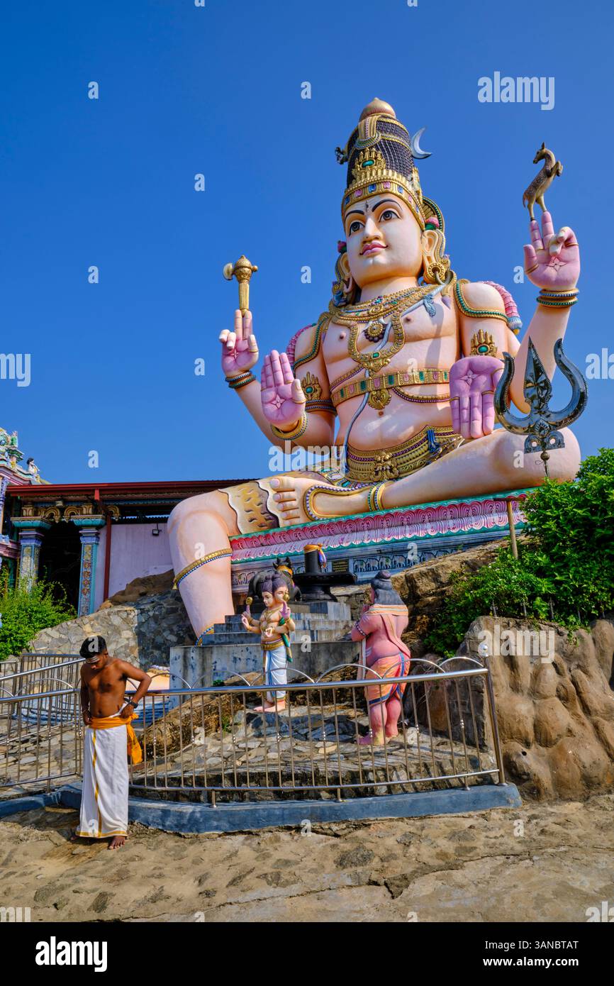 Sri Lanka, Ceylan, Province de l'Est, la Côte Est, Trincomalee, temple hindou de Konesvaram Kovil, Swami Rock Banque D'Images