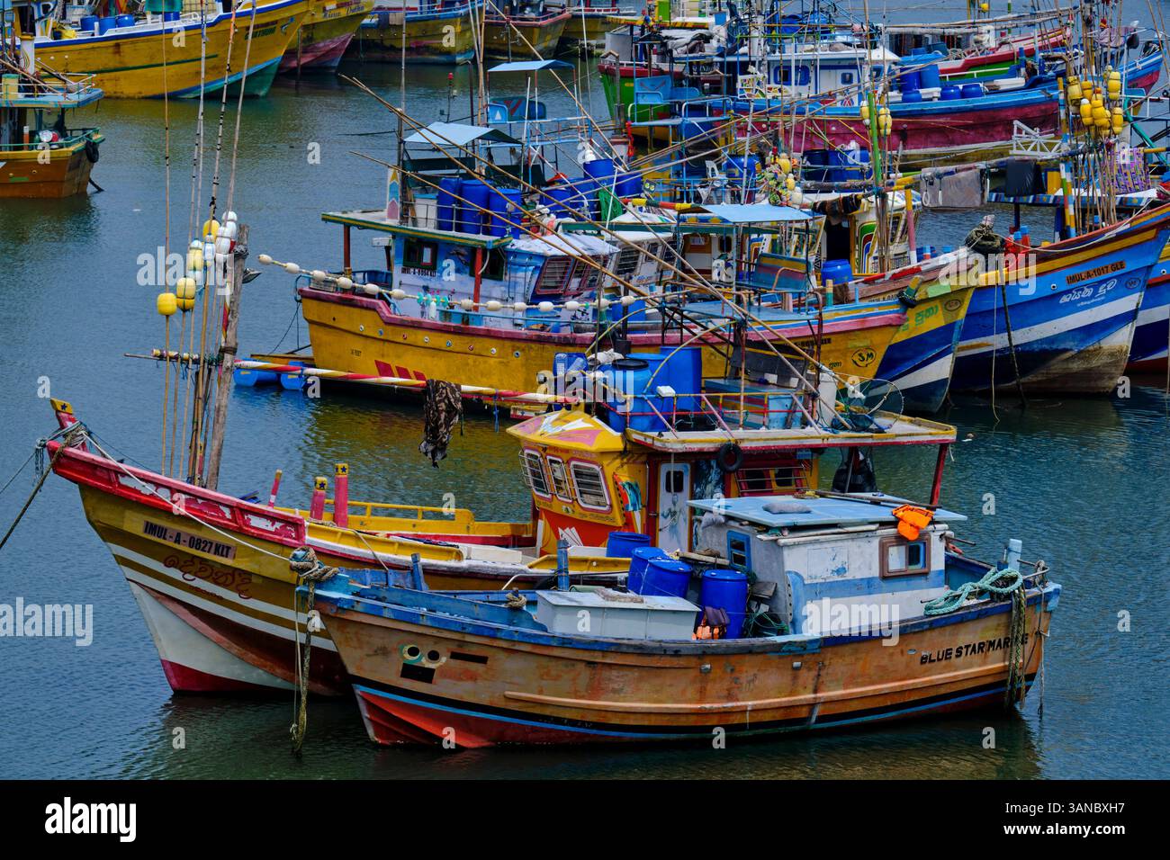 Sri Lanka, Province de l'Ouest, Beruwala, le port de pêche Banque D'Images