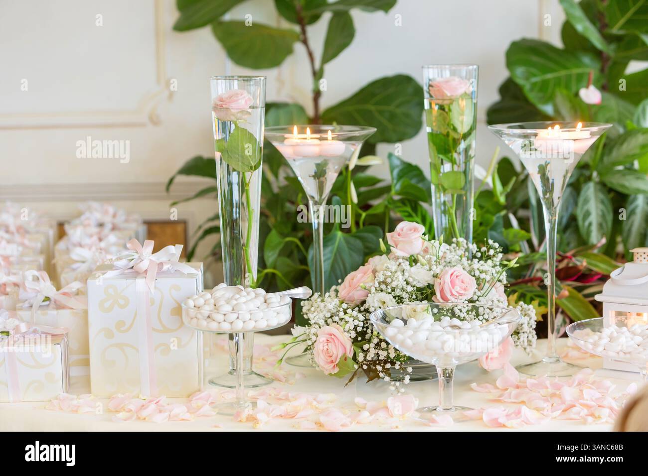 cadeaux de mariage pour invité Banque D'Images