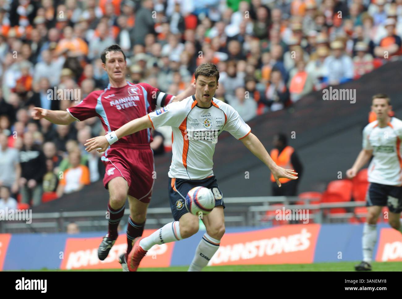 Chris Martin de Luton. Finale du Trophée de la Ligue de football, trophée de peinture Johnstone à Wembley. Luton Town contre Scunthorpe United. 5 avril 2009 Banque D'Images