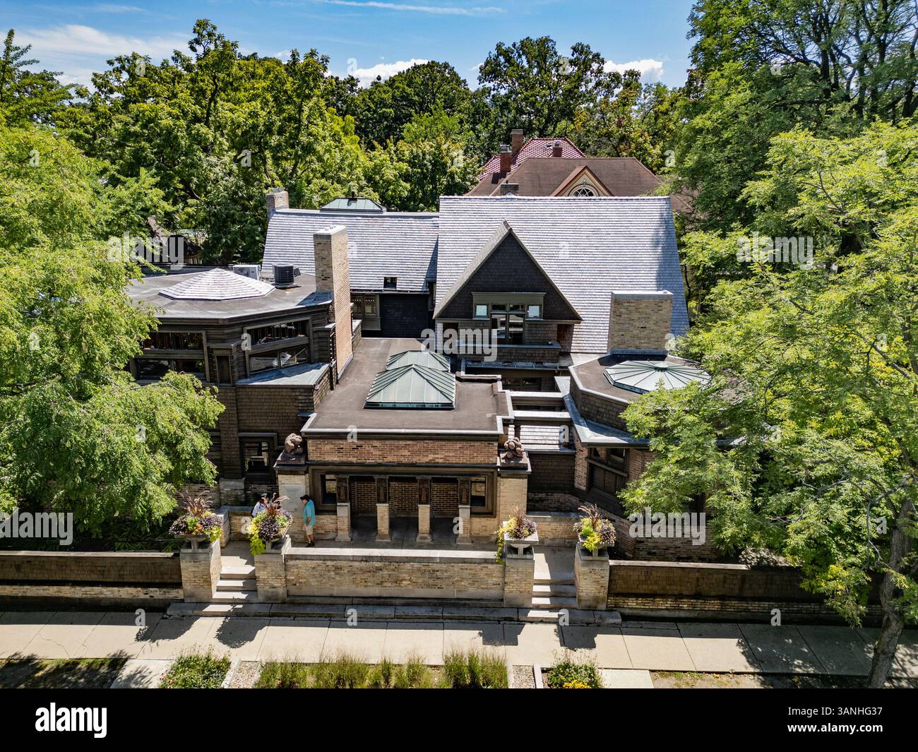 Frank Lloyd Wright Home and Studio, 951 Chicago Ave, Oak Park, il 60302 Banque D'Images