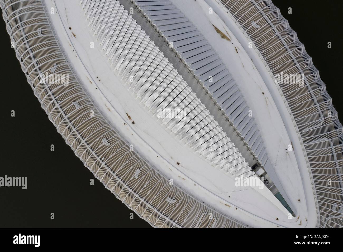 Vue aérienne d'un bâtiment moderne à partir du sommet de la Florida Polytechnic University, Lakeland, Floride, États-Unis. Banque D'Images