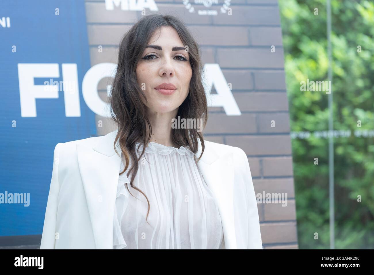 Rome, Italie. 14 avril 2025. Thony assiste à la photoconférence du film Una Figlia à l'hôtel le Meridien Visconti à Rome (photo de Matteo Nardone/Pacific Press) crédit : Pacific Press Media production Corp./Alamy Live News Banque D'Images