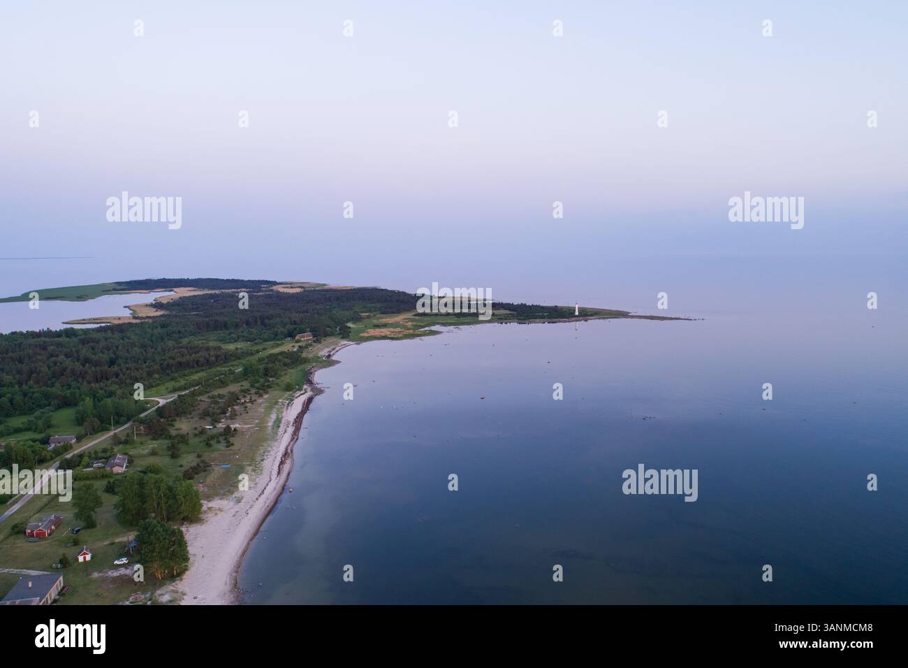 Vue aérienne de la côte de Matsi, comté de Pärnu, Estonie Banque D'Images