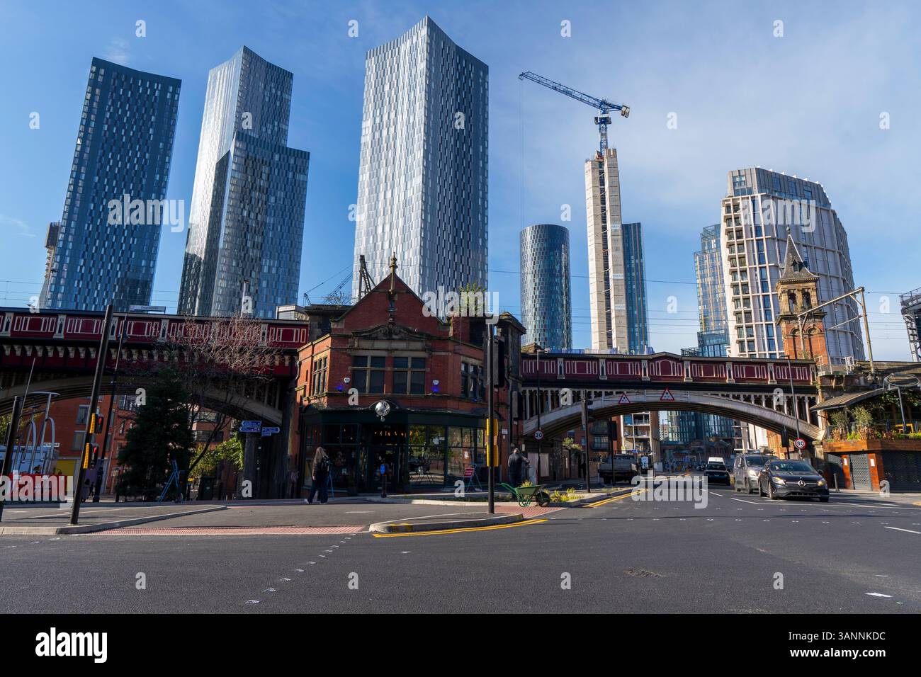 Image des gratte-ciel de Deansgate Square à Manchester au Royaume-Uni Banque D'Images