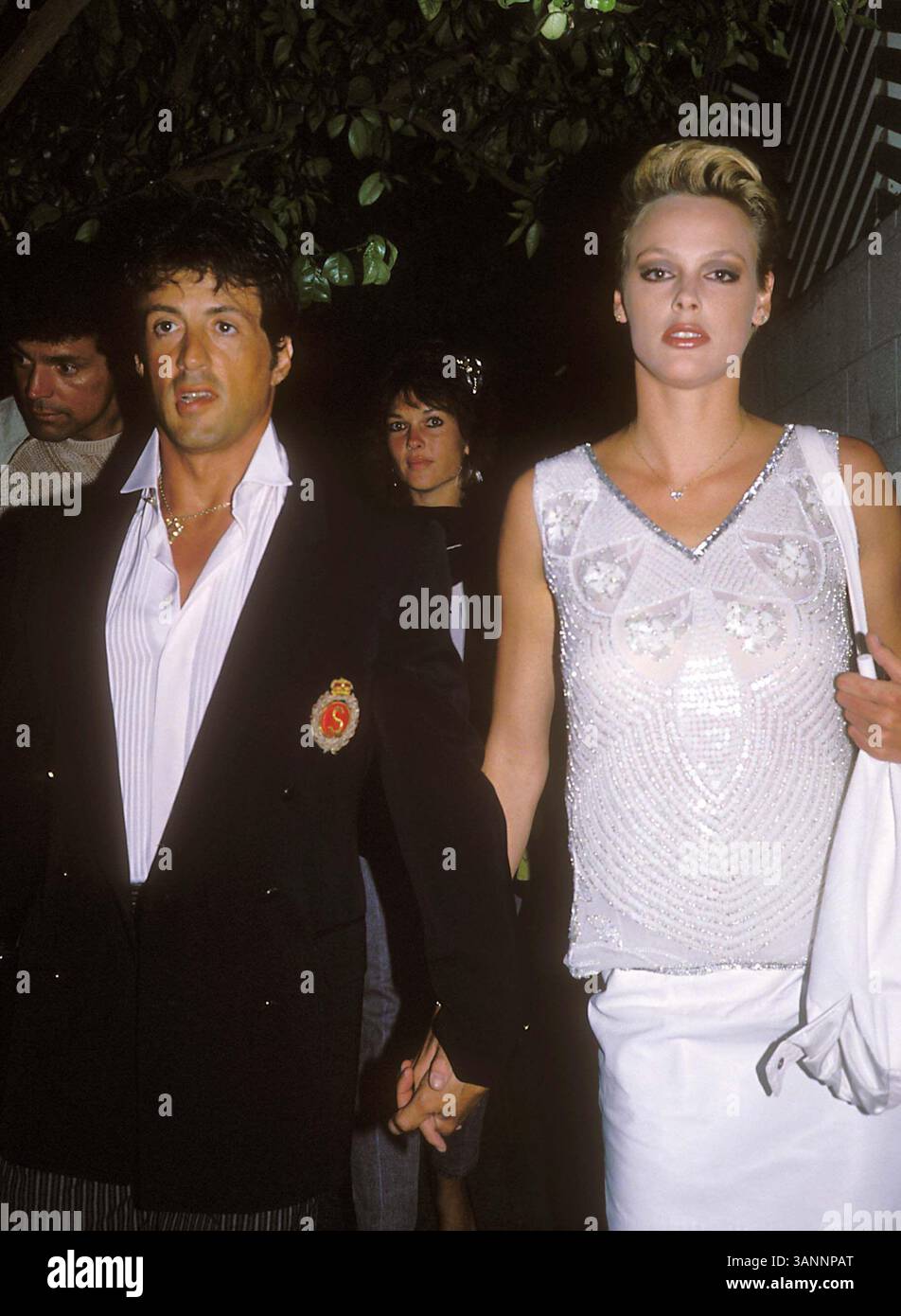 11 AVRIL 2011 - SYLVESTER STALLONE ET BRIGITTE NIELSEN. BILL HOLZ/MICHELSON/ 1985(crédit image : © Globe photos/ZUMAPRESS.com) Banque D'Images