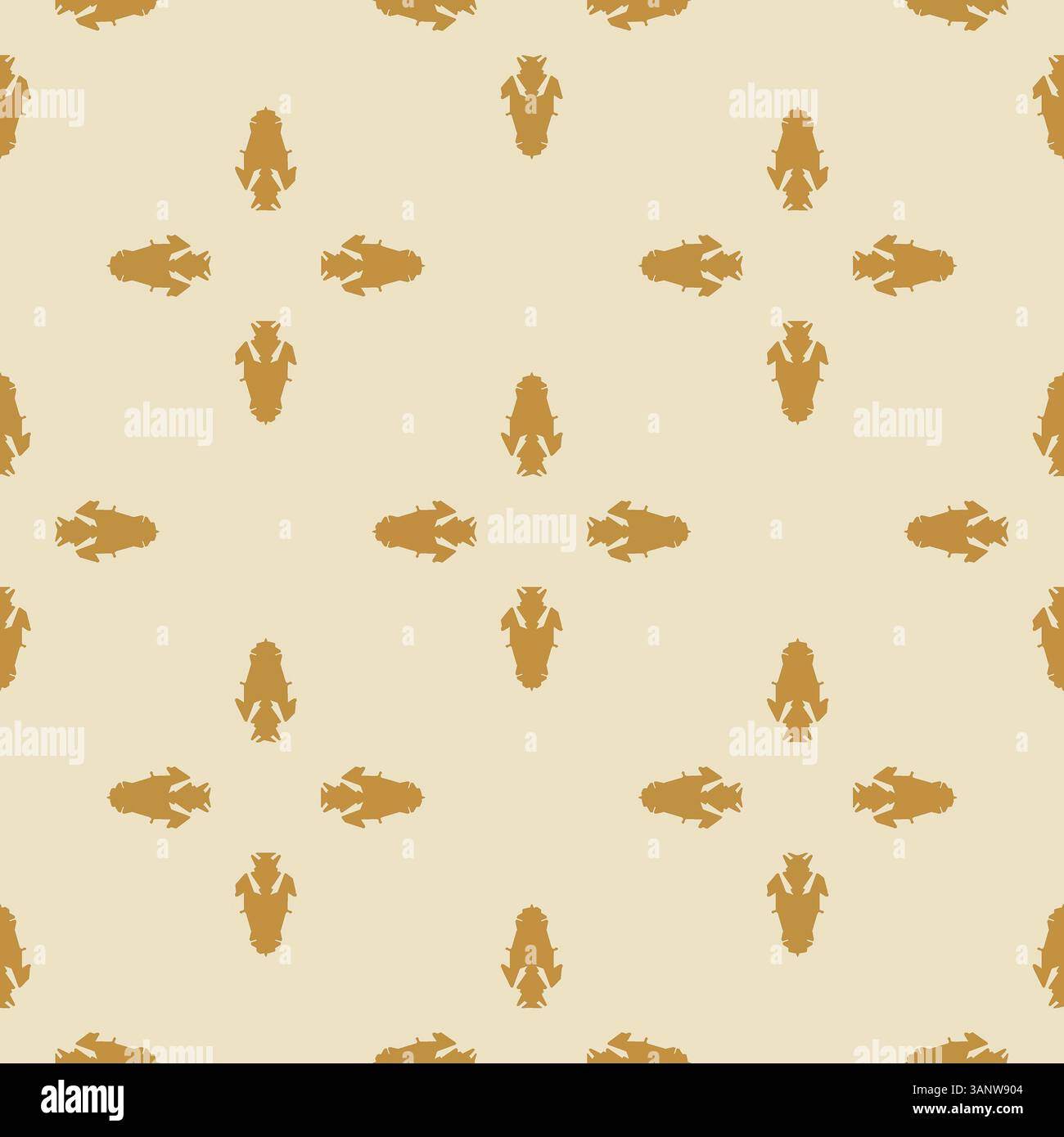 Motif géométrique abstrait sans couture avec des ornements fond beige et brun pour les bannières en tissu décoration intérieure emballage de conception de surface Banque D'Images