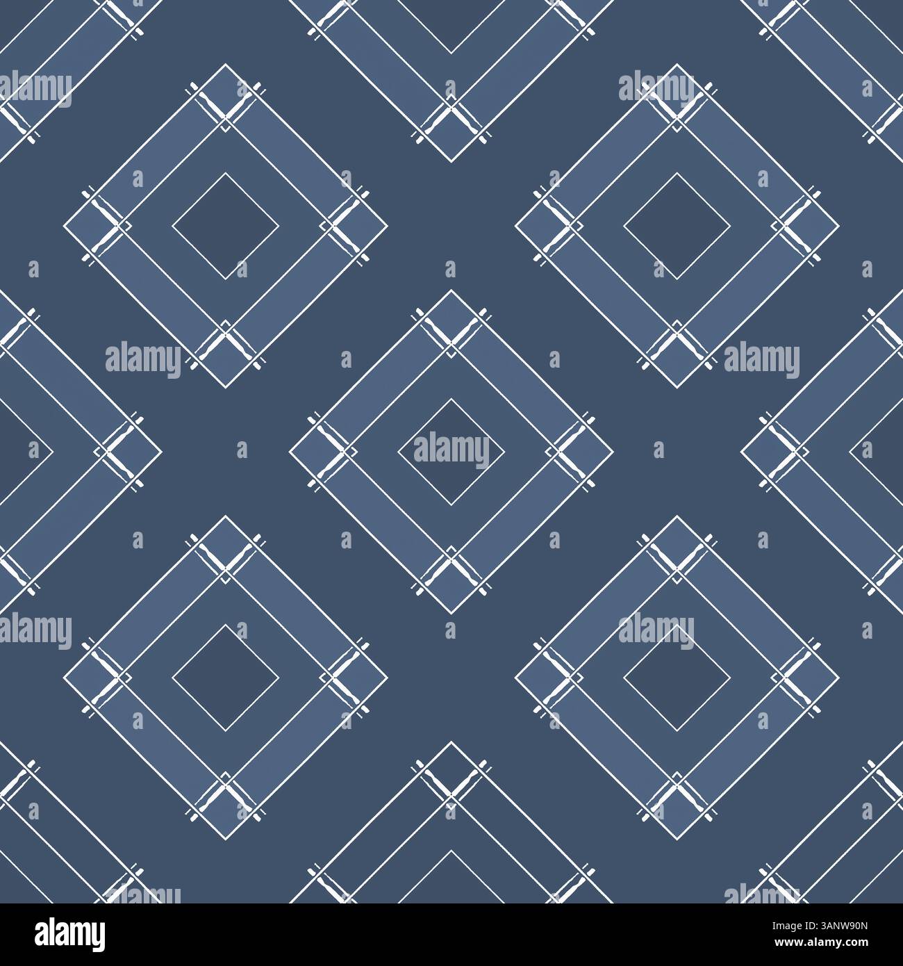 Motif géométrique abstrait sans couture avec fond bleu d'ornements pour l'emballage de conception de surface de décoration de bannières de tissu Banque D'Images