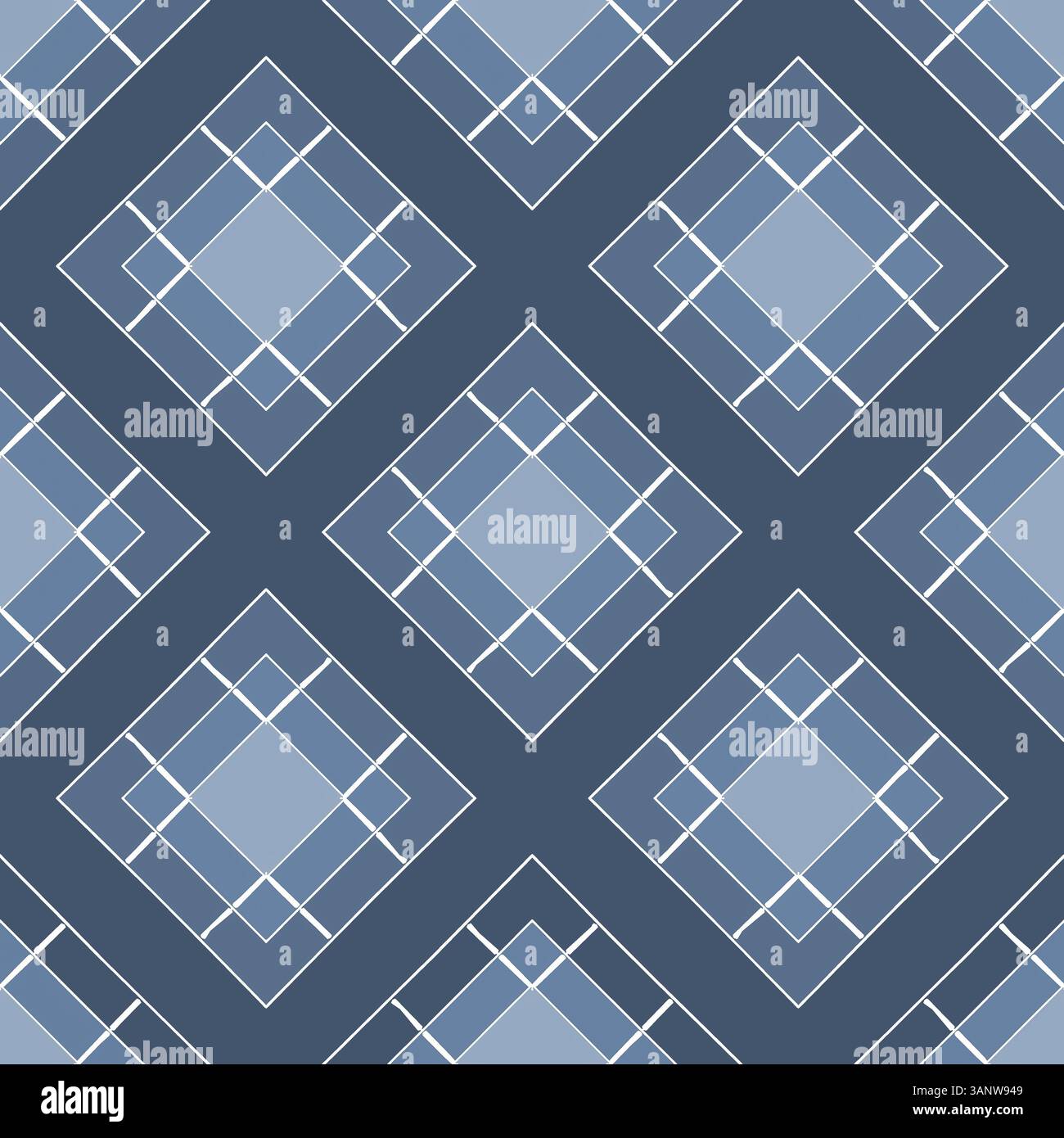 Motif géométrique abstrait sans couture avec fond bleu d'ornements pour l'emballage de conception de surface de décoration de bannières de tissu Banque D'Images
