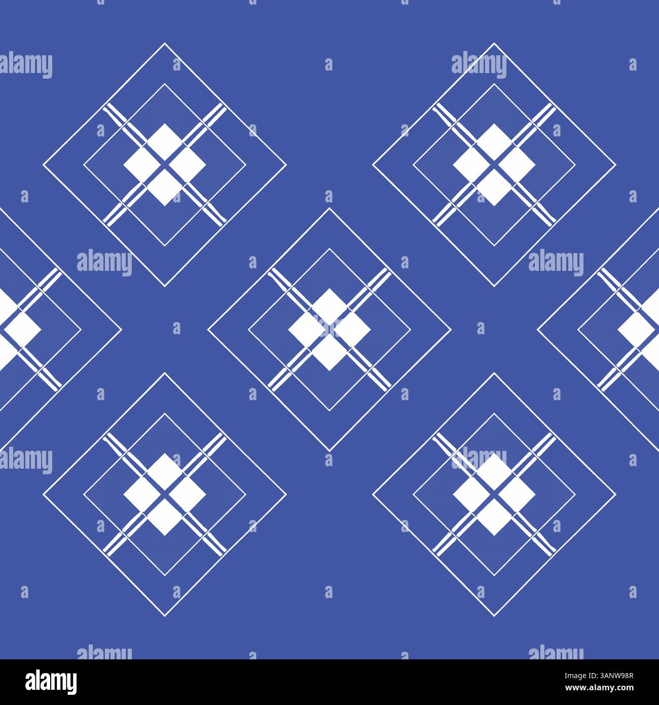 Motif géométrique abstrait sans couture avec fond bleu d'ornements pour l'emballage de conception de surface de décoration de bannières de tissu Banque D'Images