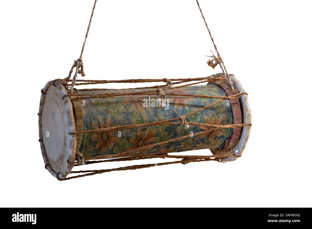 Un Rampa (tambour bi-facial) de Balasore. Instruments de musique traditionnels Odia. Banque D'Images Un Rampa (tambour bi-facial) de Balasore. Instruments de musique traditionnels Odia. Banque D'Images
