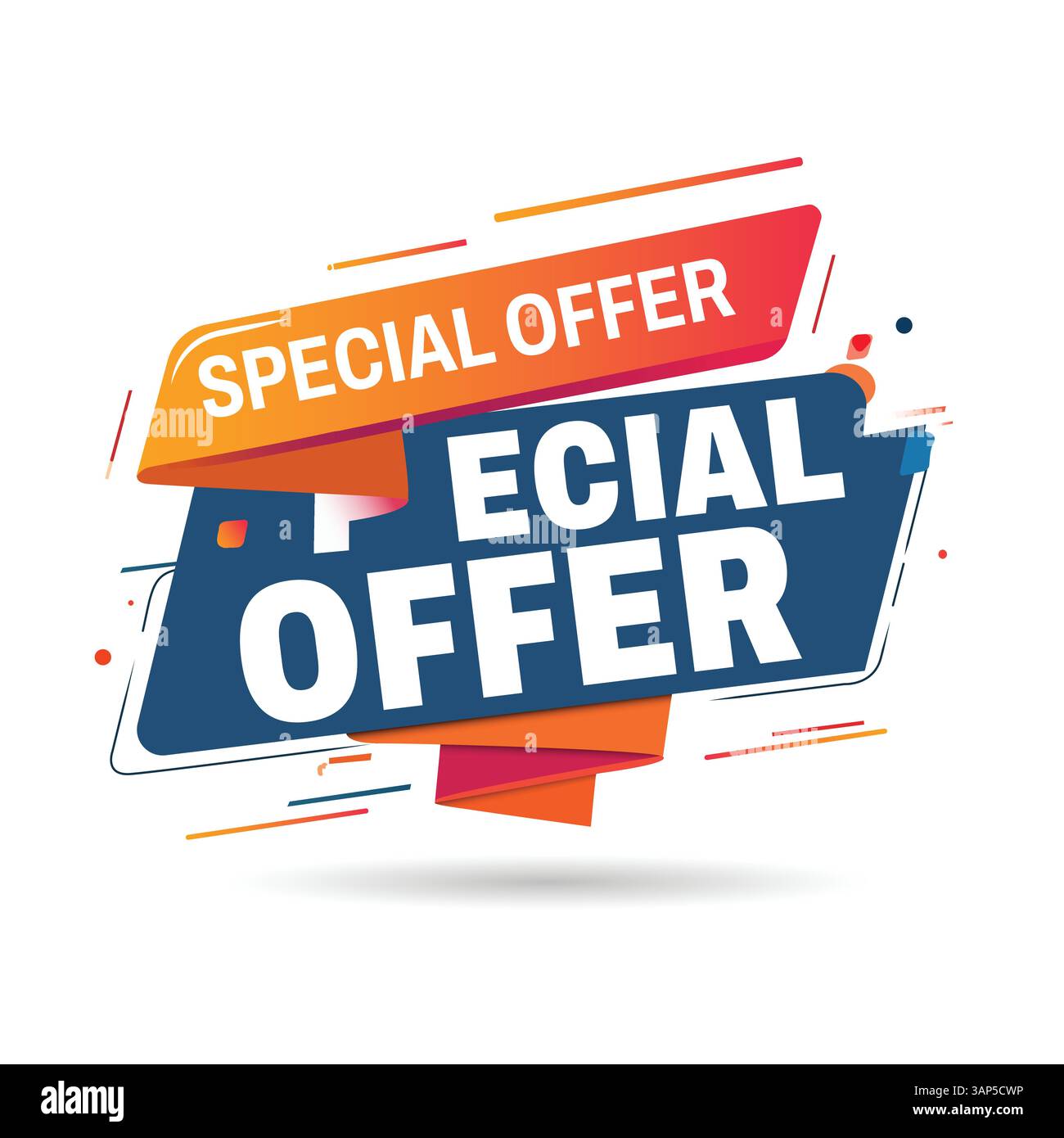 Conception d'offre spéciale créative avec chevauchement des formes Illustration de Vecteur