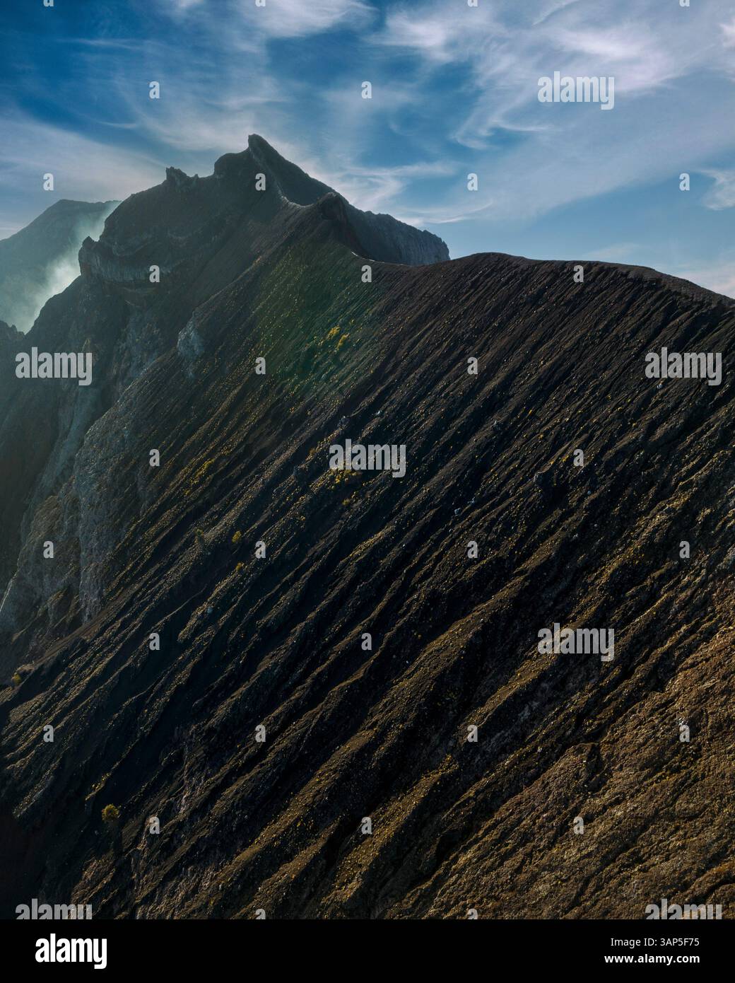 Vue aérienne du mont Agung à Karangasem, île de Bali, Indonésie. Banque D'Images