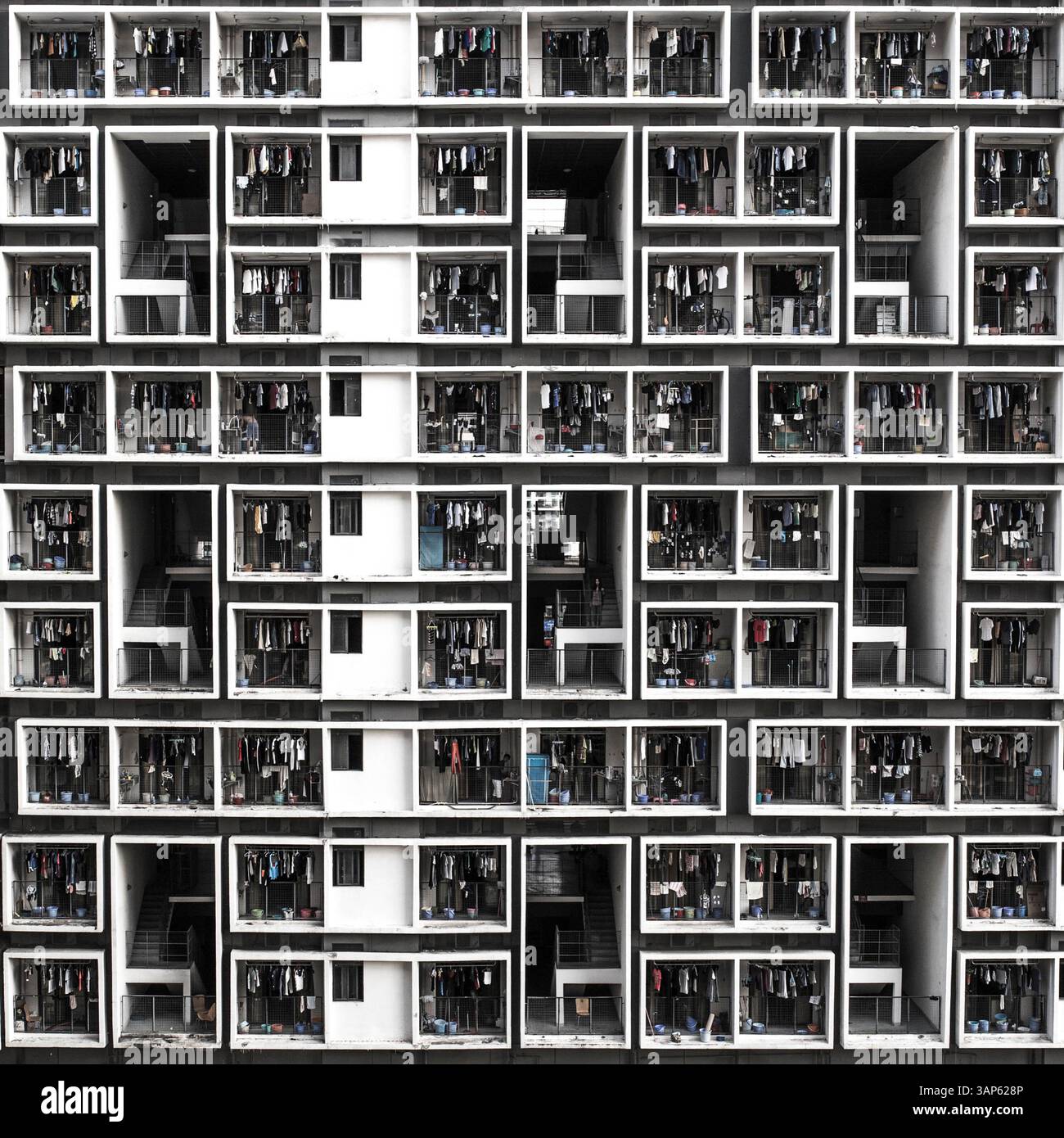 Vue aérienne du dortoir universitaire de Shenzhen en Chine. Banque D'Images