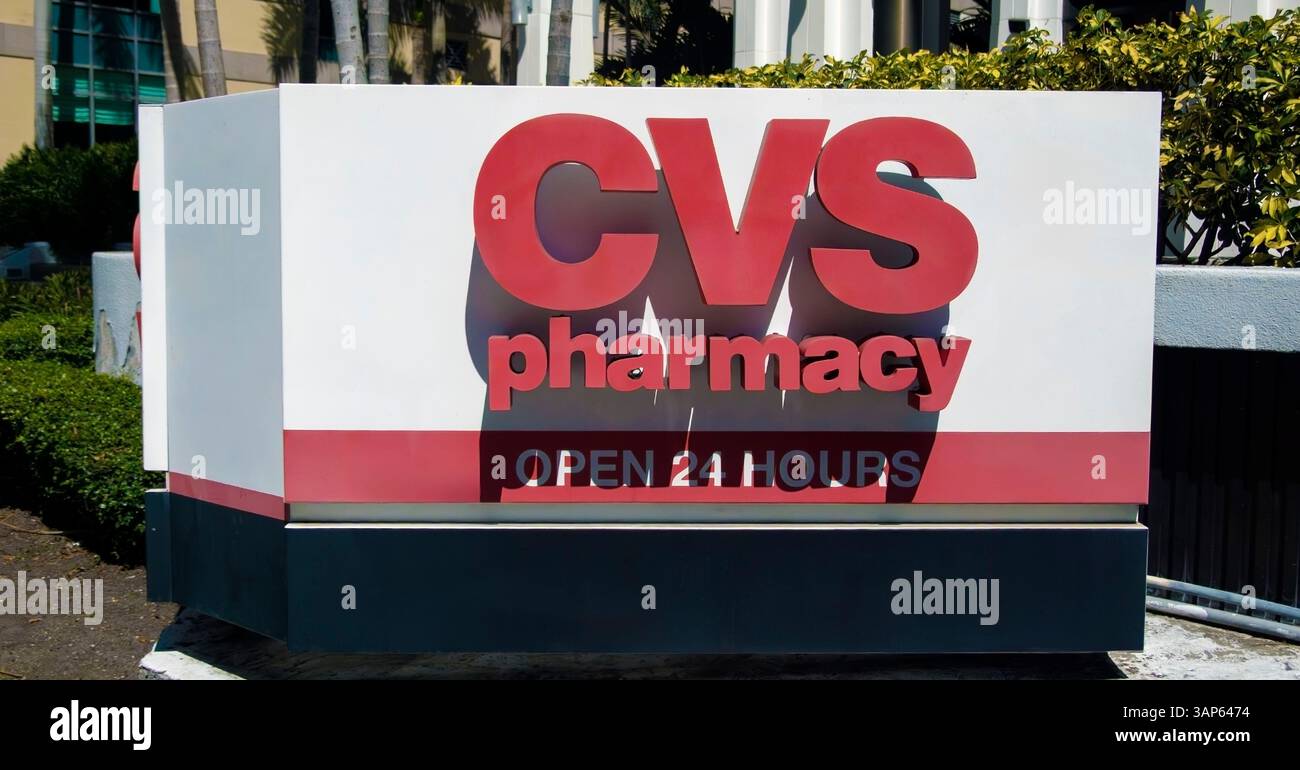 Enseigne CVS Pharmacy Outdoors USA Banque D'Images
