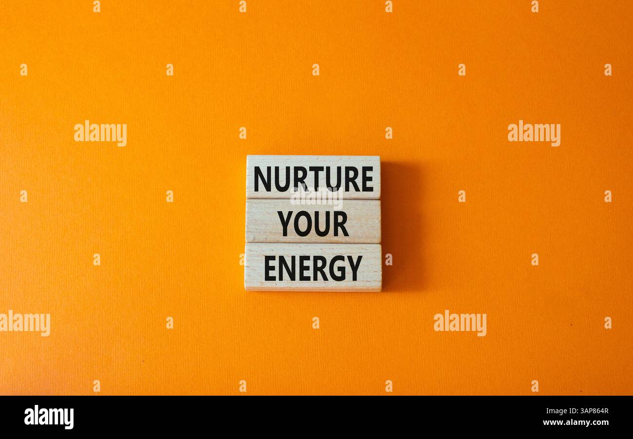 Symbole des valeurs des objectifs de mission. Mots conceptuels objectifs de mission valeurs sur blocs de bois. Beau fond orange. Affaires et Mission objectiv Banque D'Images