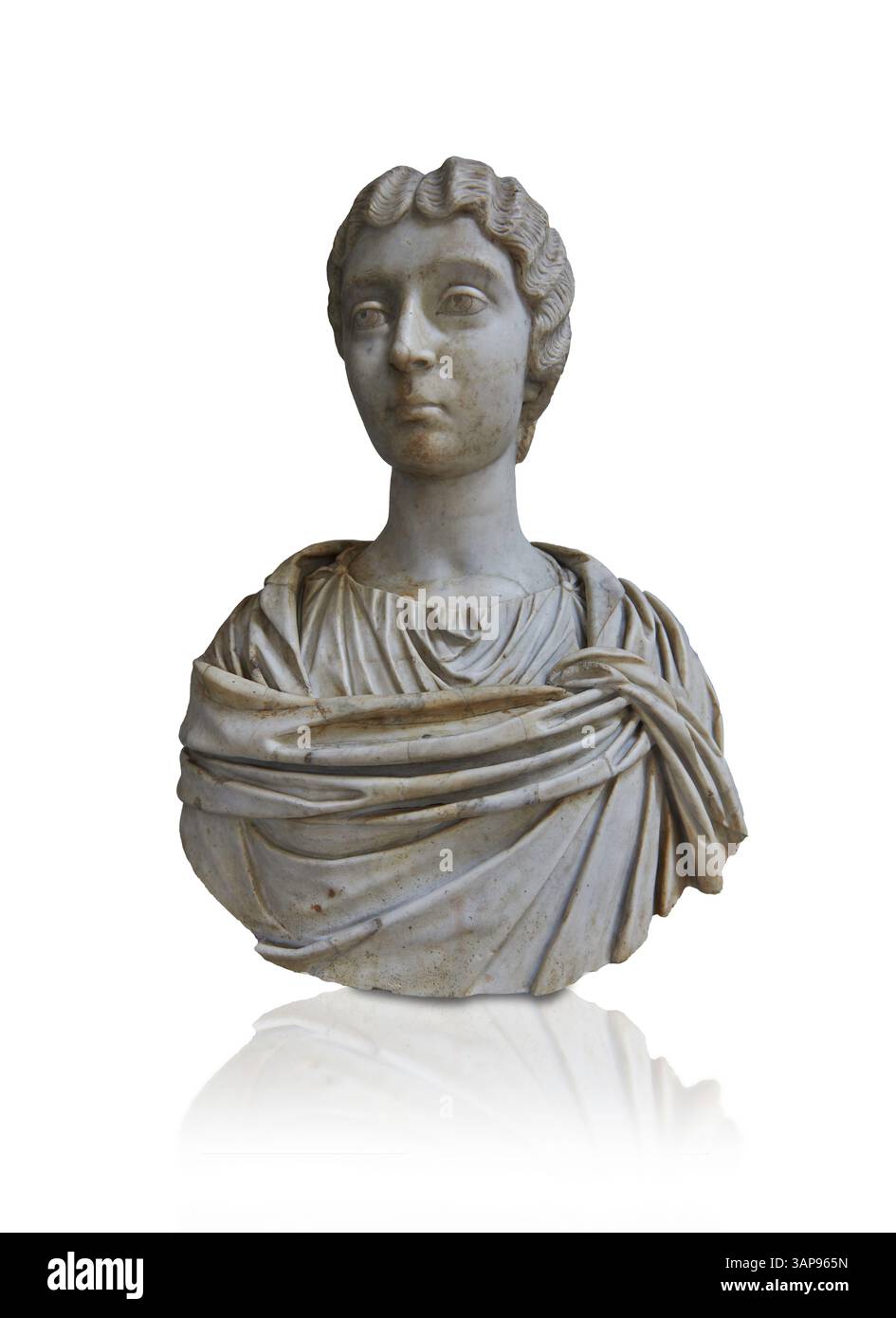 Tête de portrait féminine romaine de l'ère Antonine. 2ème cent AD. Musées du Vatican inv no 2241. Banque D'Images Tête de portrait féminine romaine de l'ère Antonine. 2ème cent AD. Musées du Vatican inv no 2241. Banque D'Images