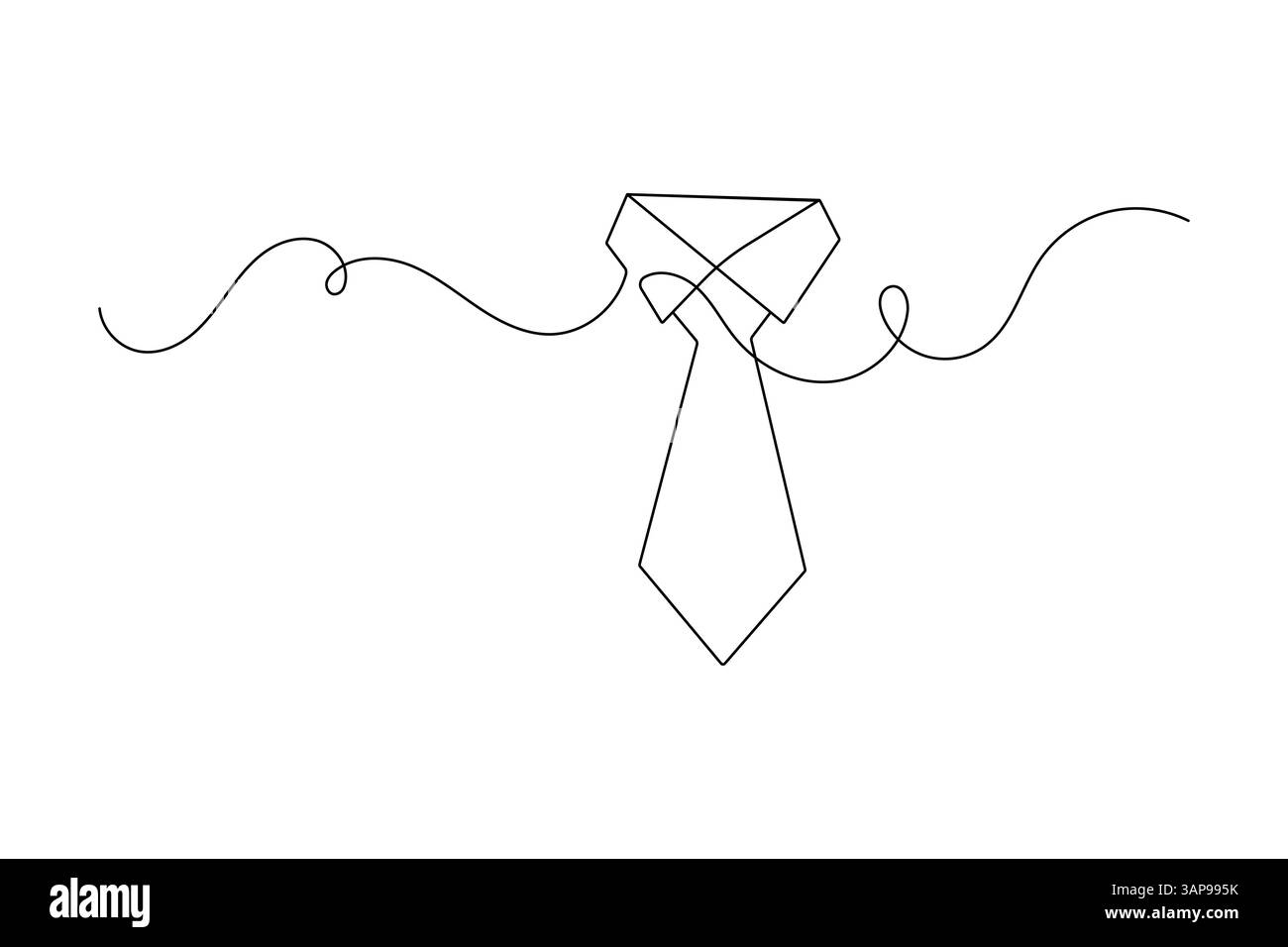 Illustration vectorielle minimaliste de contour vectoriel de dessin de lien continu d'une ligne Illustration de Vecteur