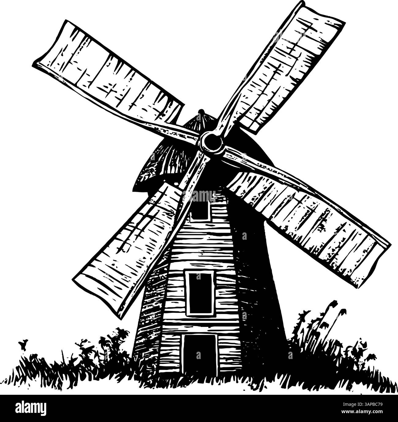 Cette œuvre d'art présente une illustration vintage gravée sur bois d'une bouteille de lait Illustration de Vecteur