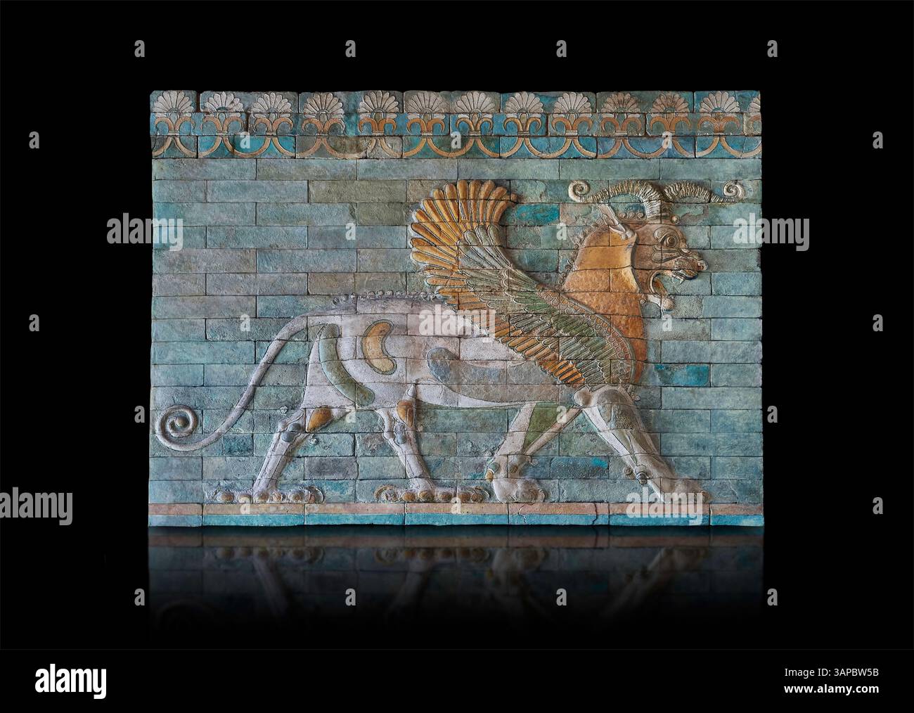 Ornement en relief de bureau assyrien Babylone historique