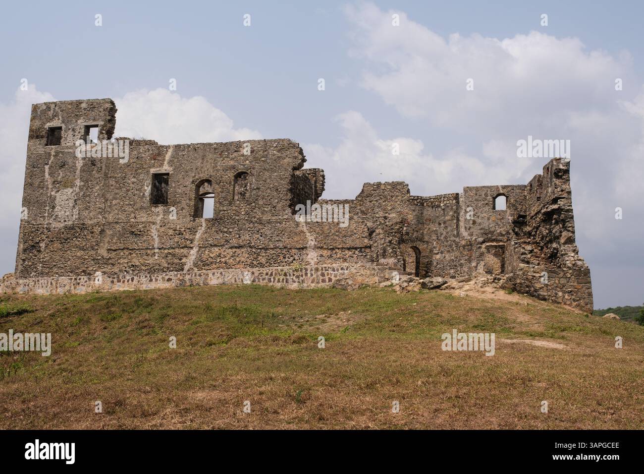 Ghana, Fort Amsterdam, construit par les Anglais entre 1638 et 1645 sous le nom de Fort Cormantin. Maintenant sur la liste du patrimoine mondial. Banque D'Images