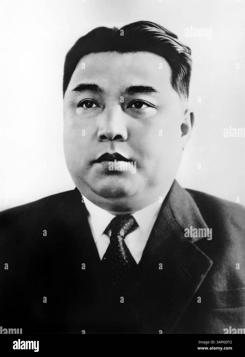 Kim il Sung. Portrait du dictateur de Corée du Nord, Kim il Sung (1912-1994), portrait officiel 1950 Banque D'Images