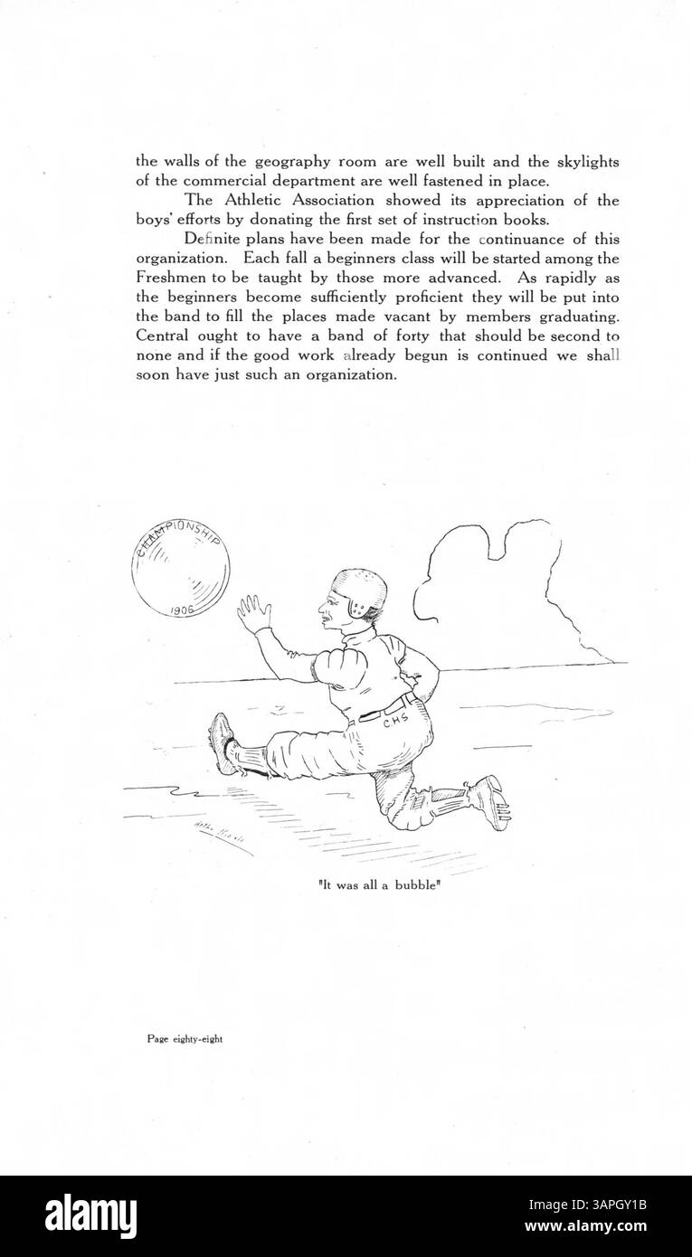 Le Central High Yearbook 1907 documente les étudiants, les professeurs, les événements sportifs et diverses activités scolaires, en mettant l'accent sur l'année scolaire 1906-1907 en mettant l'accent sur les contributions des étudiants afro-américains. Banque D'Images