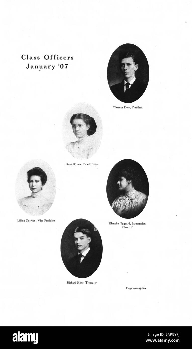Le Central High Yearbook 1907 met en lumière les réalisations éducatives et parascolaires des étudiants, des professeurs et des équipes sportives, en mettant l'accent sur les contributions et l'histoire afro-américaines au cours de l'année scolaire 1906-1907/09. Banque D'Images