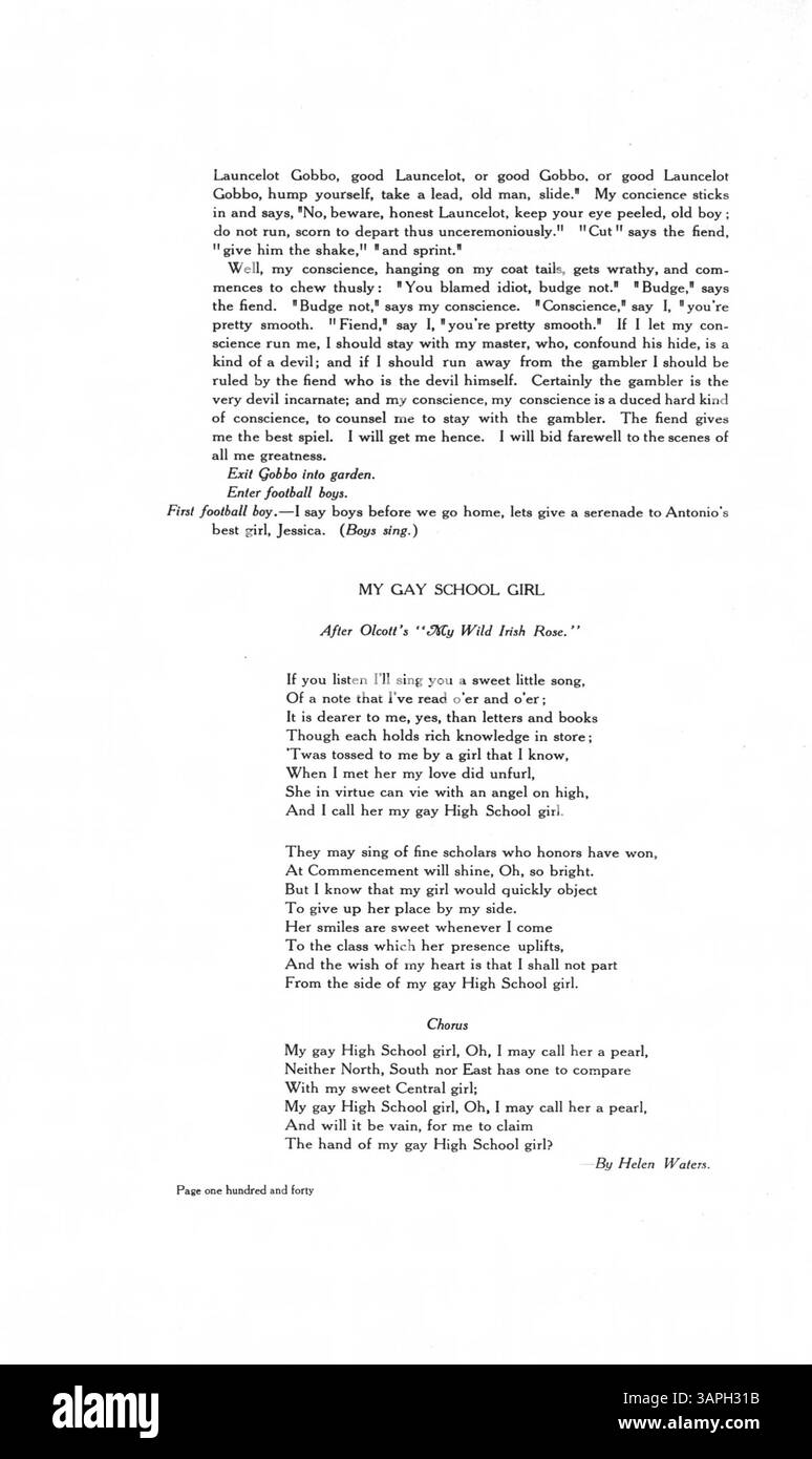 Ce Central High Yearbook 1907 fournit un aperçu complet de l'année académique 1906-1907, avec des dossiers d'étudiants, d'enseignants, d'athlétisme, de clubs et d'histoire afro-américaine. Banque D'Images