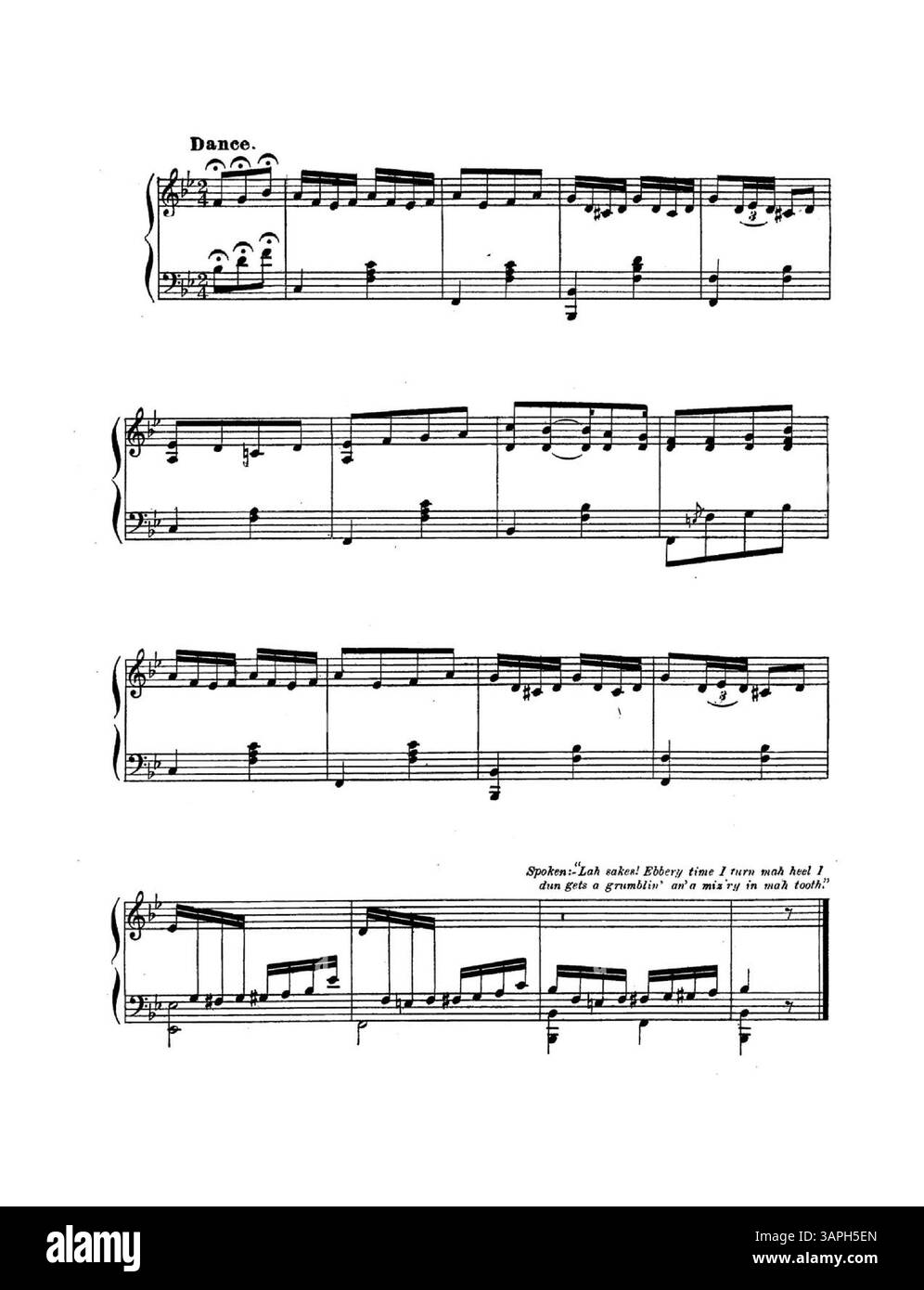 Une publication de 1903 dans le New York Herald avec 'Mopsy Massy of Tallahassee', avec des paroles de Willis Leonard Clanahan et de la musique d'Anita Comfort. Publié avec l'autorisation spéciale d'Anita Comfort, New York. La couleur de l'image peut différer de celle de l'original. Banque D'Images