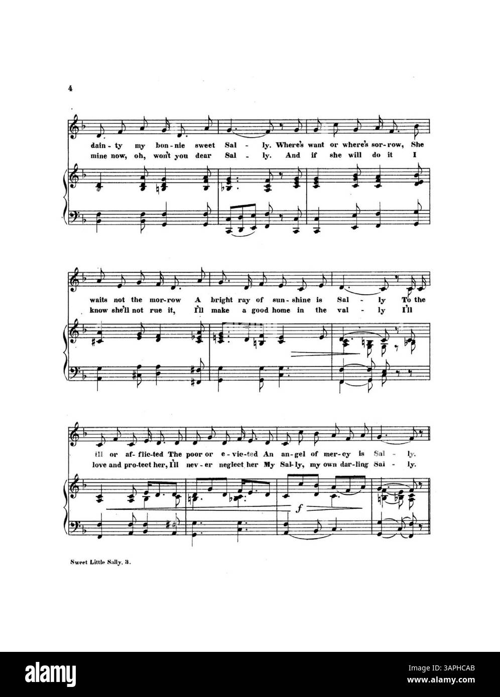 Sweet Little Sally est une œuvre musicale composée par Ruth White et J.E. White, connue pour leur composition IKA Hula. La couverture présente des publicités pour la salle de bal populaire et le salon à deux pas, avec des extraits de diverses compositions. La couverture arrière présente 11 extraits de Theo. F. les œuvres de Morse. La couleur de l'image numérique peut différer de celle de l'original. Pour obtenir des informations plus détaillées sur les annotations, il est conseillé aux utilisateurs de contacter Music services. Banque D'Images