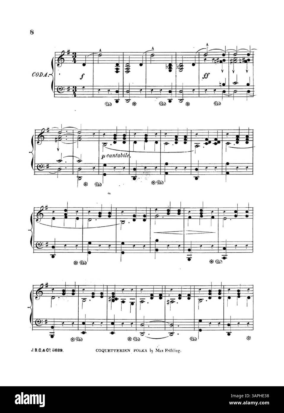 Myosotis Myosotis comprend la chanson The Reign of the Roses, adaptée à une mélodie de valse célèbre. Plusieurs publicités pour d'autres chansons, dont Marguerite Waltz, Swallows Waltz et Vanity Fair Polka, sont incluses. La couverture arrière présente des extraits musicaux et une publicité de J.B. Cramer et Co. Banque D'Images