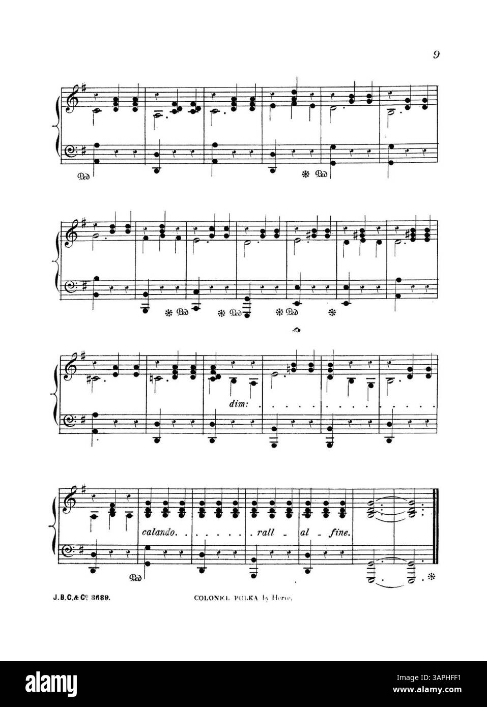 La reprise de 'Myosotis Myosotis' comprend 'The Reign of the Roses', sur une mélodie de valse. Des publicités pour des chansons telles que Marguerite Waltz, Swallows Waltz et Vanity Fair Polka apparaissent tout au long de la publication. La couverture arrière comporte une publicité avec des extraits musicaux de J.B. Cramer et Co. Banque D'Images