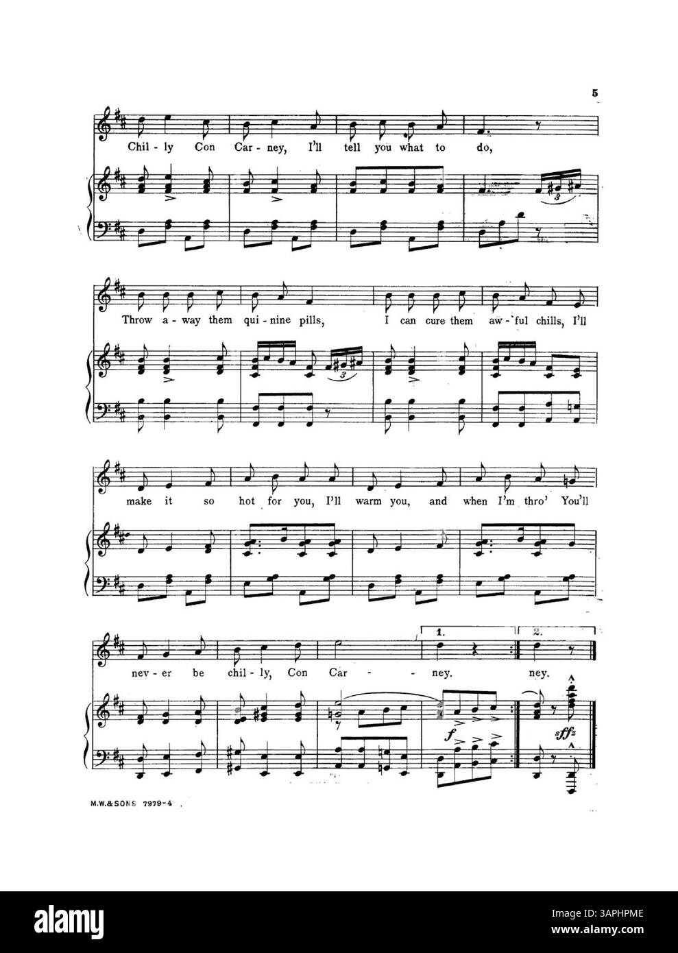 Cette nouvelle chanson irlandaise, Chilly con Carney, a été interprétée par Maud Lambert dans The Summer Widowers. Le numéro de plaque est 7979-4, avec la publicité de couverture arrière 'To the end of the World with You', par Dave Reed, Geo Graff Jr., et Ernest R. Ball. Banque D'Images Cette nouvelle chanson irlandaise, Chilly con Carney, a été interprétée par Maud Lambert dans The Summer Widowers. Le numéro de plaque est 7979-4, avec la publicité de couverture arrière 'To the end of the World with You', par Dave Reed, Geo Graff Jr., et Ernest R. Ball. Banque D'Images
