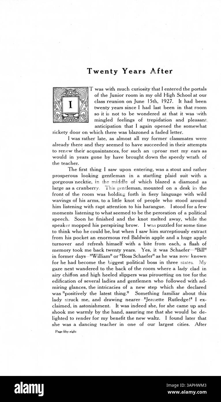 Le Central High Yearbook 1907 fournit un compte rendu détaillé de la vie étudiante, y compris l'athlétisme, les clubs, et les réalisations académiques des étudiants afro-américains et blancs au cours de l'année scolaire 1906-1907. Banque D'Images