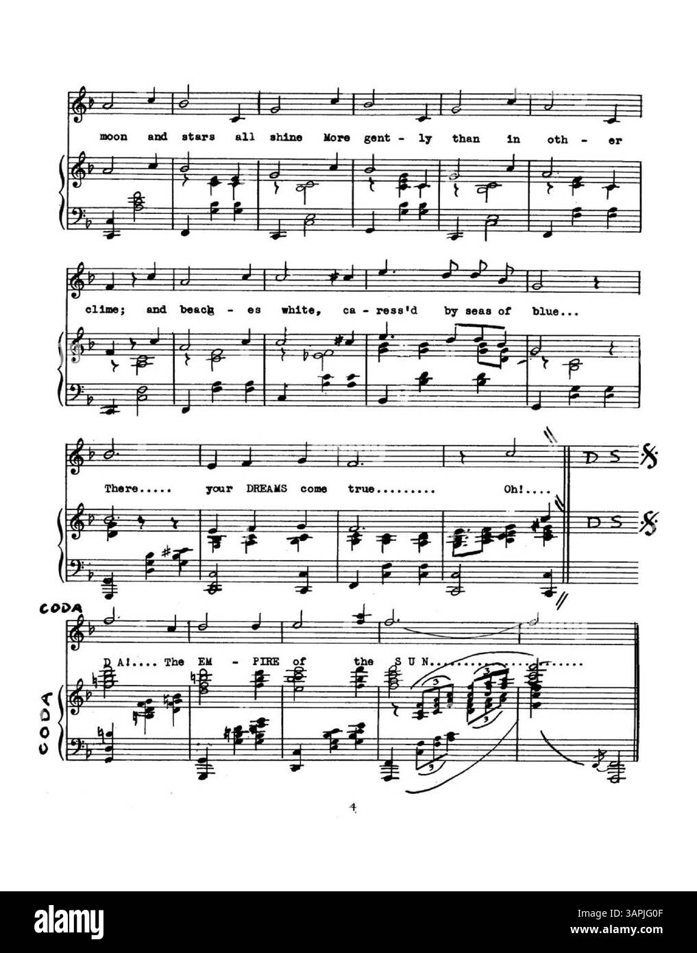 Cette composition musicale intitulée 'Florida' comprend une partition manuscrite avec des mots dactylographiés. La couleur de l'image numérique peut différer considérablement de l'original. Banque D'Images Cette composition musicale intitulée 'Florida' comprend une partition manuscrite avec des mots dactylographiés. La couleur de l'image numérique peut différer considérablement de l'original. Banque D'Images