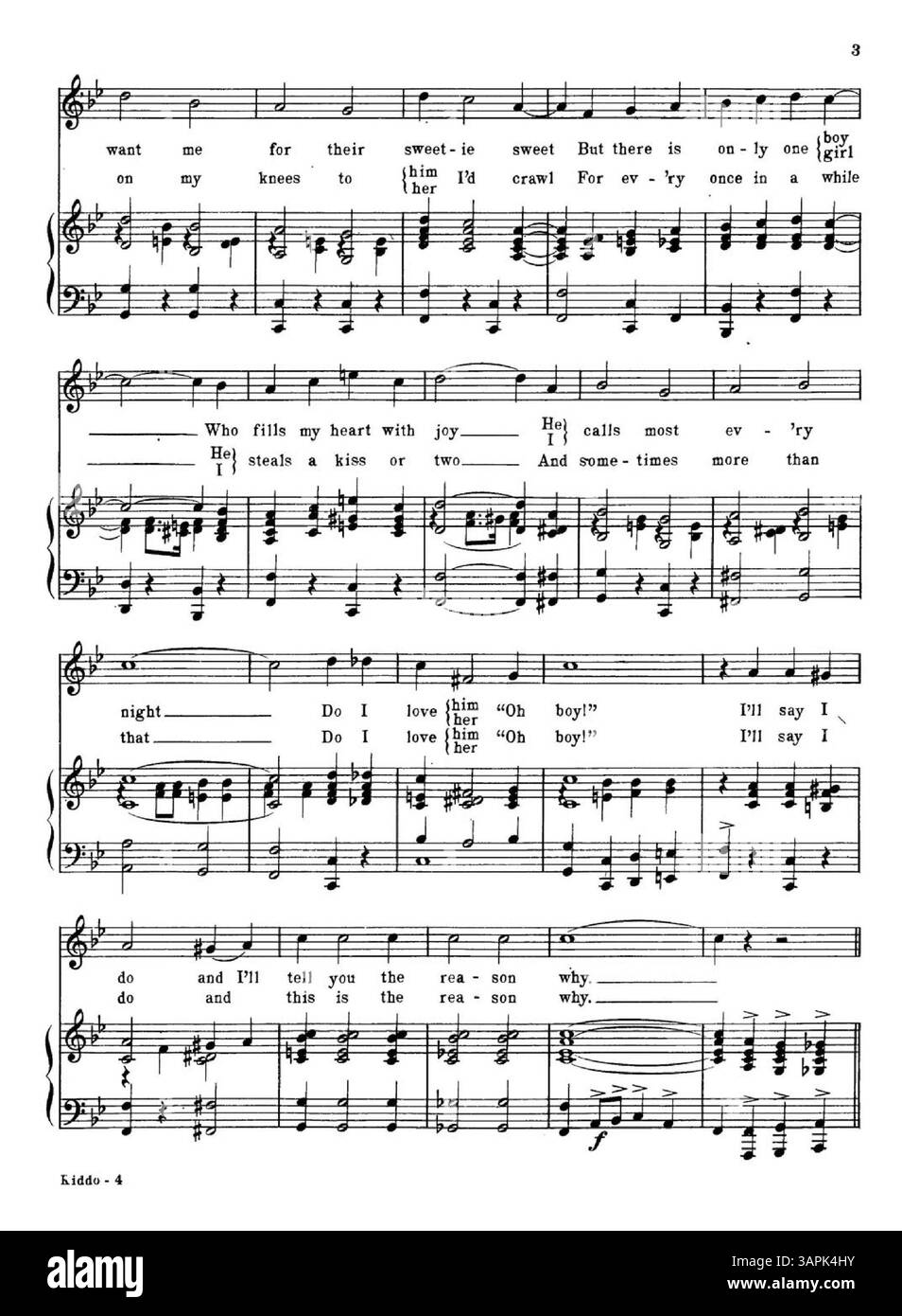 La couverture de « Kiddo Kiddo », une chanson de Fox-Trot conservée dans les bibliothèques de l'Université de l'Oregon, résume l'engouement de la musique dansante de l'âge du jazz des années 1920. Banque D'Images