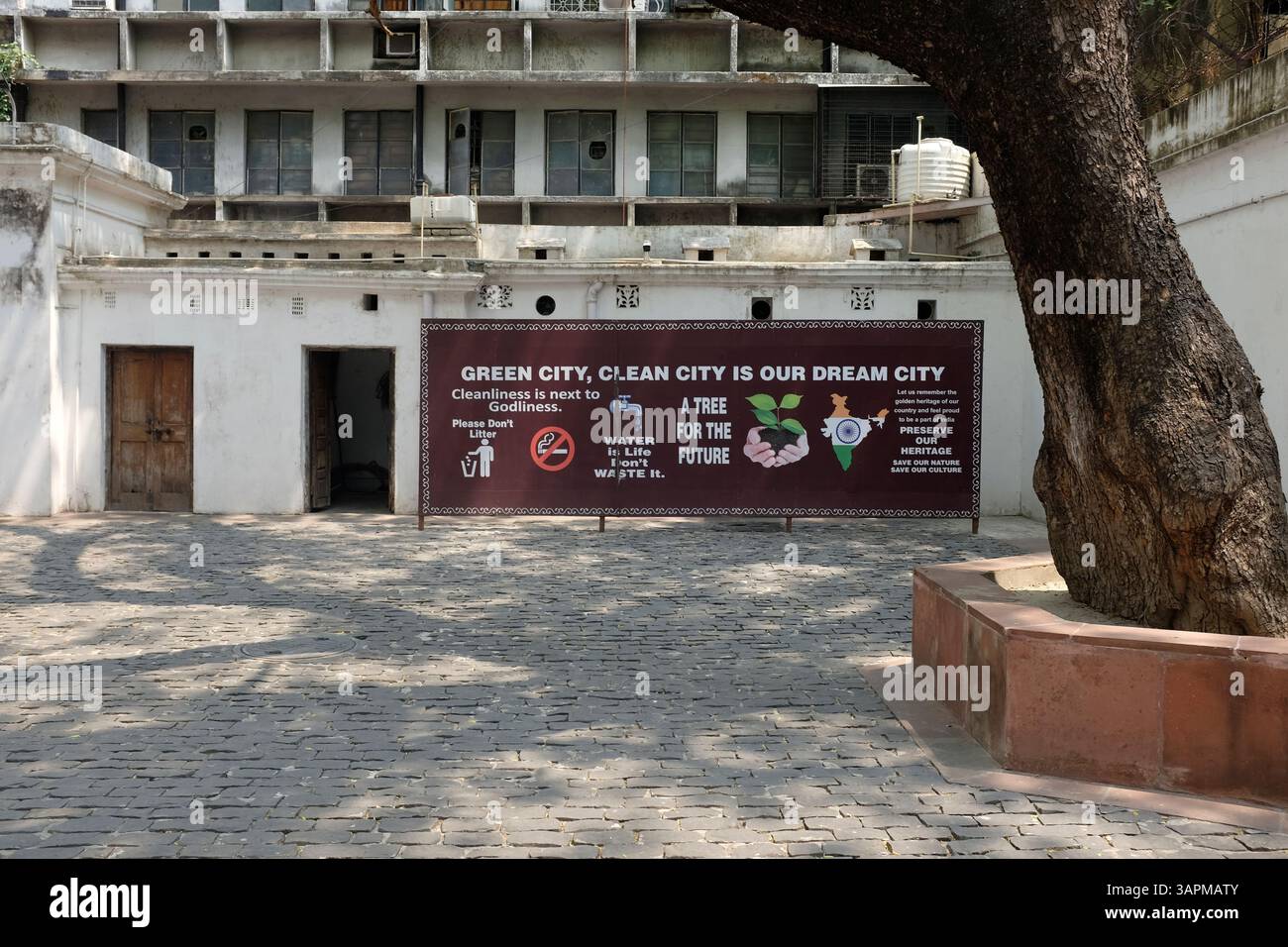Clean City, Green City Sign, Kolkata, Bengale occidental Inde Banque D'Images