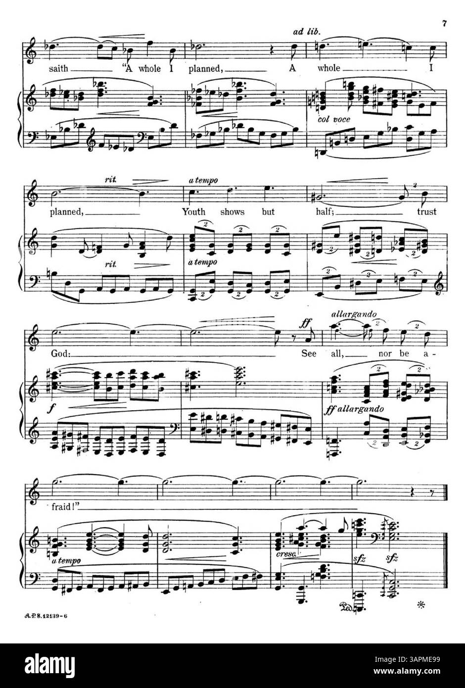 Cette version de 'The Best is yet to be' pour soprano est publiée sous le numéro de plaque A.P.S.12139. La pochette arrière énumère d'autres chansons de Gena Branscombe présentées dans les programmes de concerts. L'image numérique peut présenter des différences de couleur par rapport à l'original et ne pas contenir d'annotations. Banque D'Images