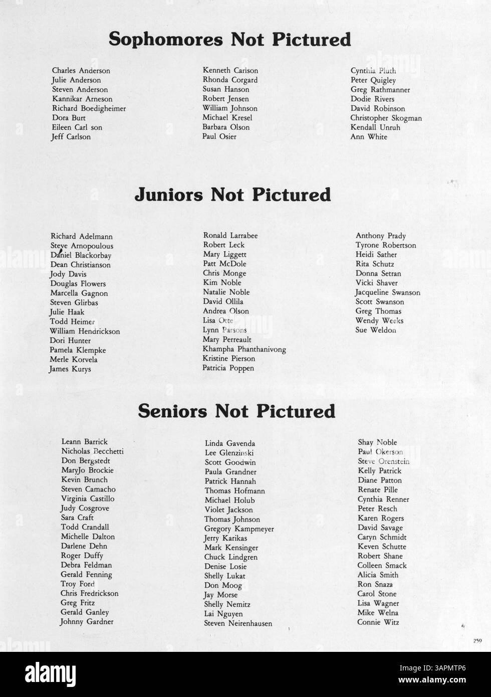 Cet annuaire présente les réalisations, les activités et les événements sociaux des étudiants, des professeurs et du personnel de Park Center High au cours de l'année scolaire 1980-1981/09. Banque D'Images