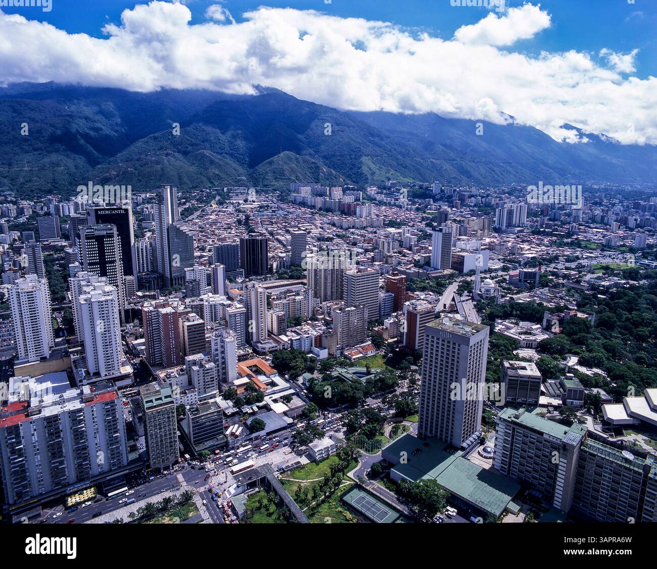 Venezuela. Caracas ville. Centre-ville. Vue aérienne. Banque D'Images