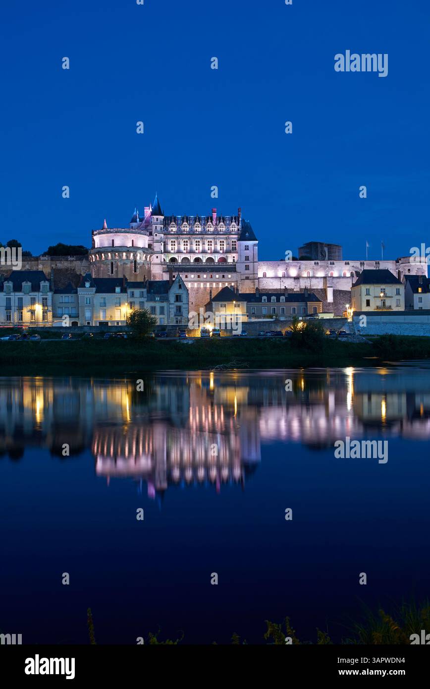 Château d'Amboise, Indre-et-Loire département, Vallée de la Loire, France Banque D'Images
